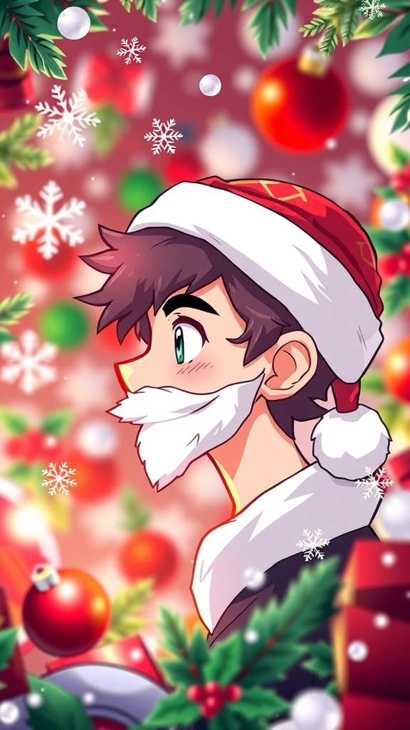 A Christmas-themed Zeno character profile picture with festive decorations.